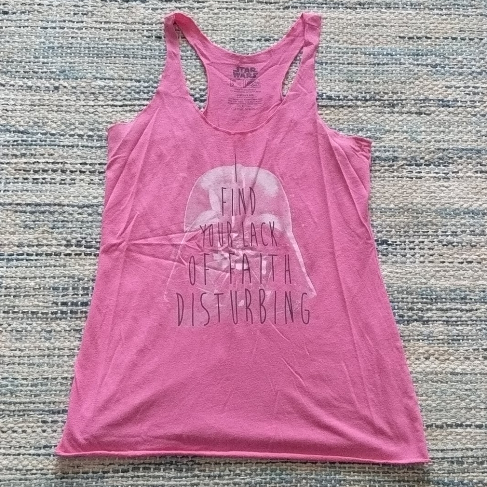 Star Wars Pink Racerback Tank Top Darth Vader S